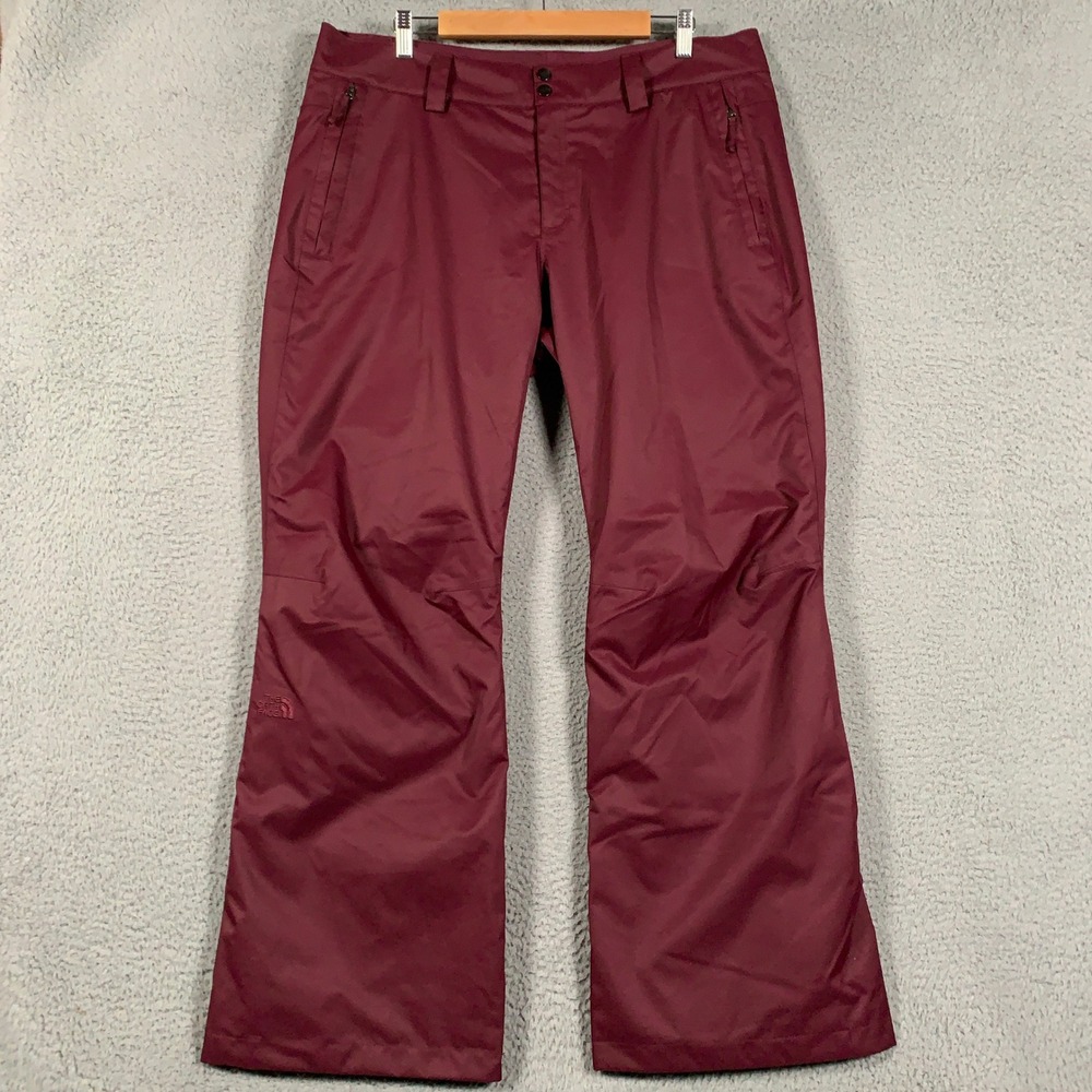 The North Face Ski Snowboard Pant Women XL Burgundy Insulated Waterproof DryVent